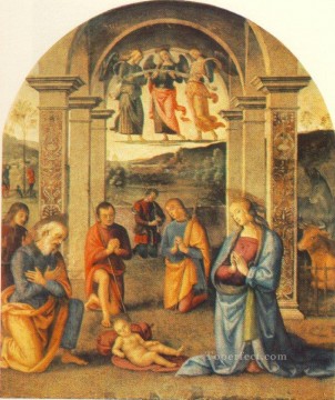  Pietro Lienzo - El Presepio 1498 Renacimiento Pietro Perugino